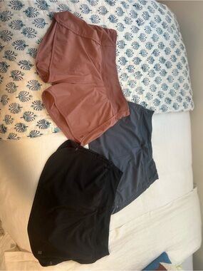 3-Pack Active Shorts/skorts - Dusty Rose, Slate Gray/navy, and Black